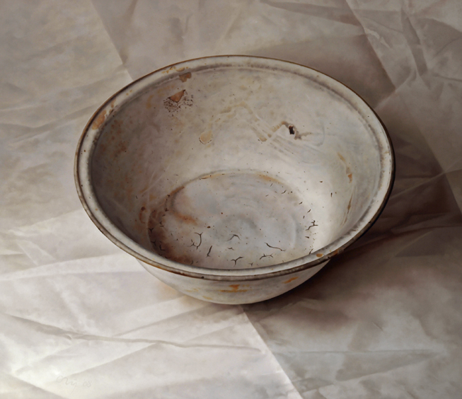 
	Grey Vung Tau bowl II  oil on wood  95 x 110 cm
