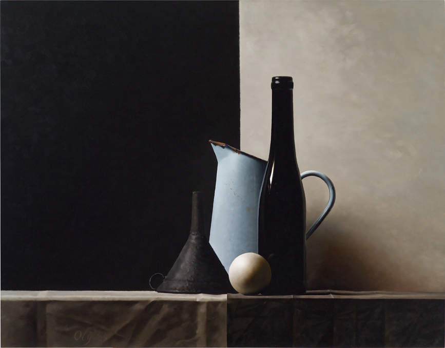 
	Blue jar  oil on wood  81 x 105 cm
